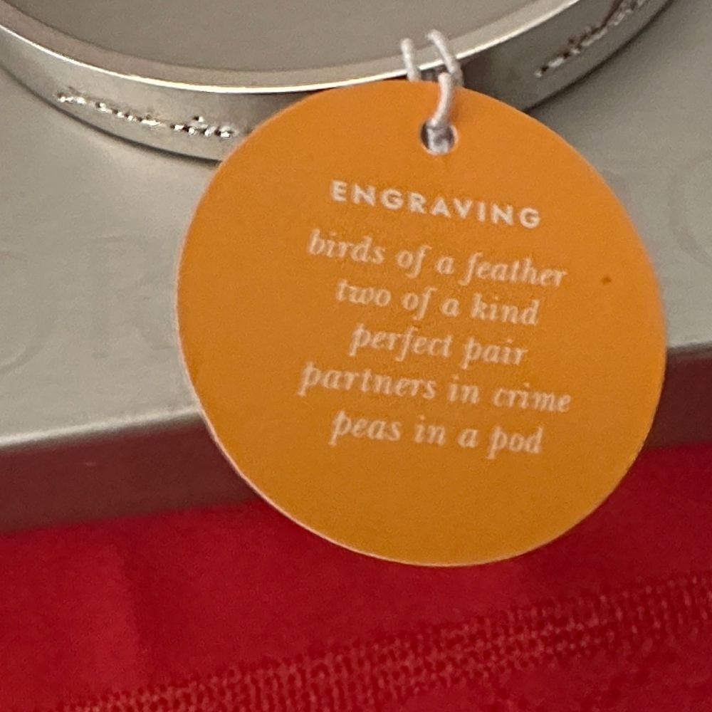 Kate Spade Friendship Silver Bangle Bracelet
